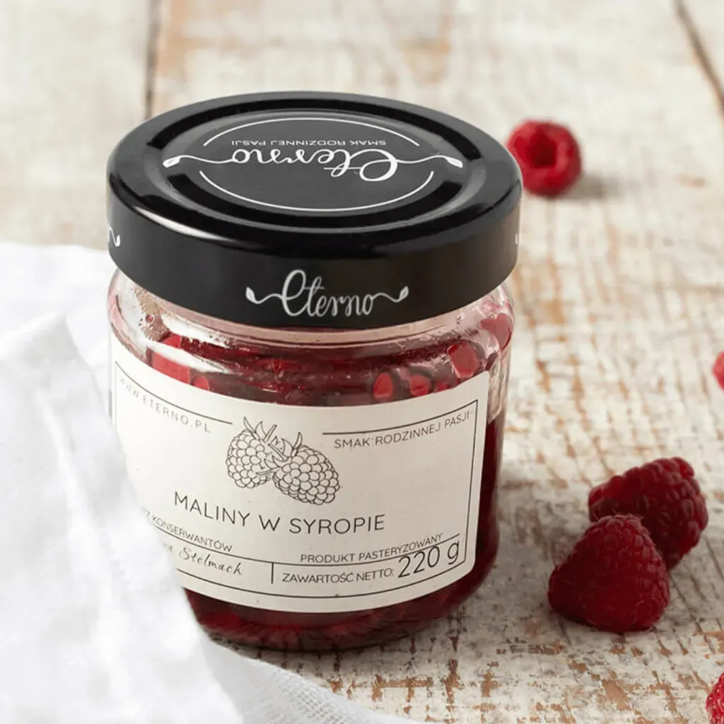 Maliny w syropie na zimę